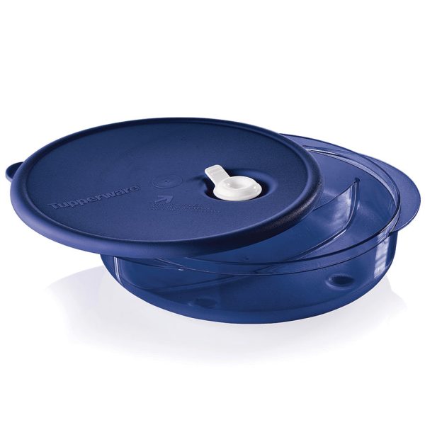 Tupper Ware Vent 'N Serve® Round Divided Dish